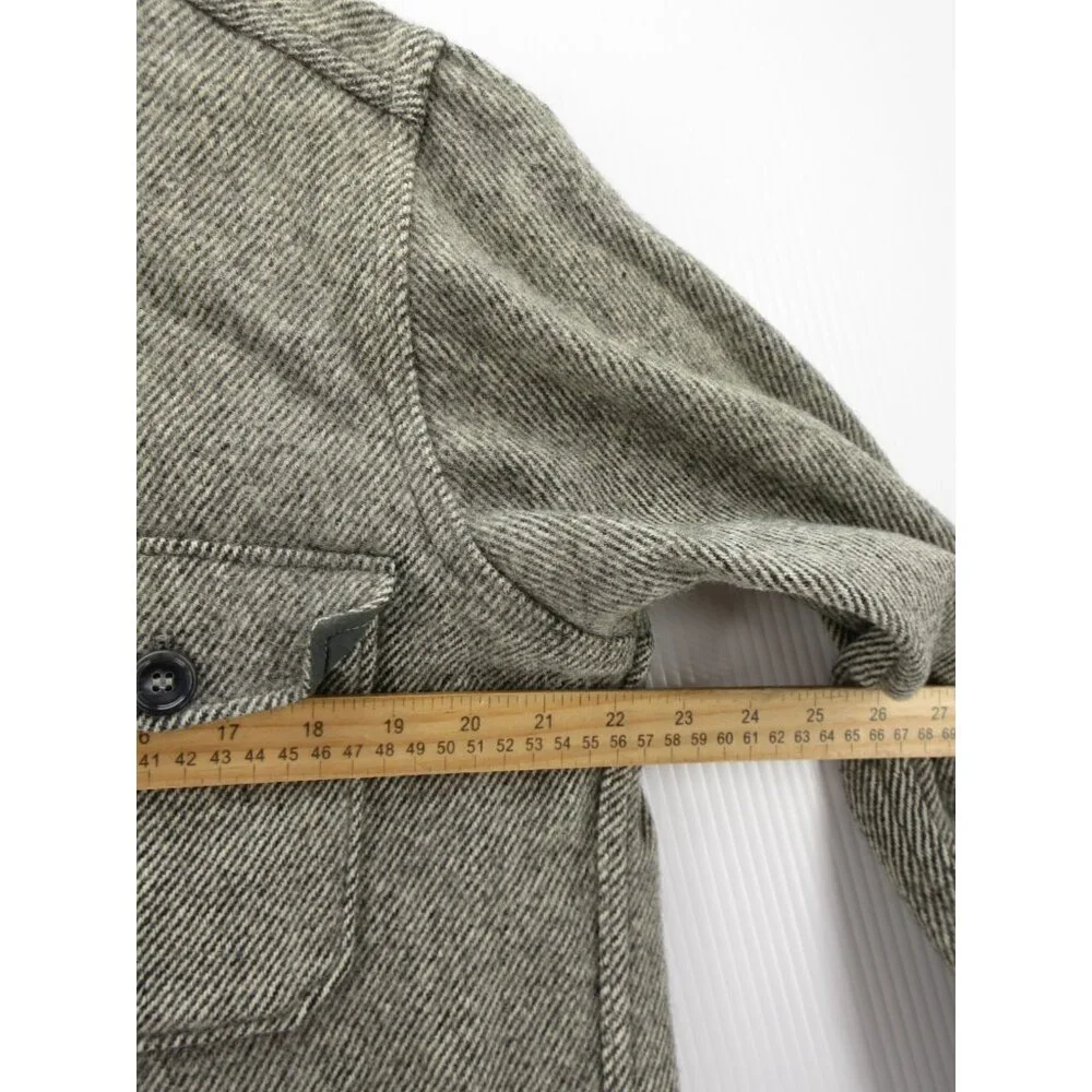 VGT Woolrich Shirt XL Mackinaw 70s Wool Blend Herringbone Shacket *